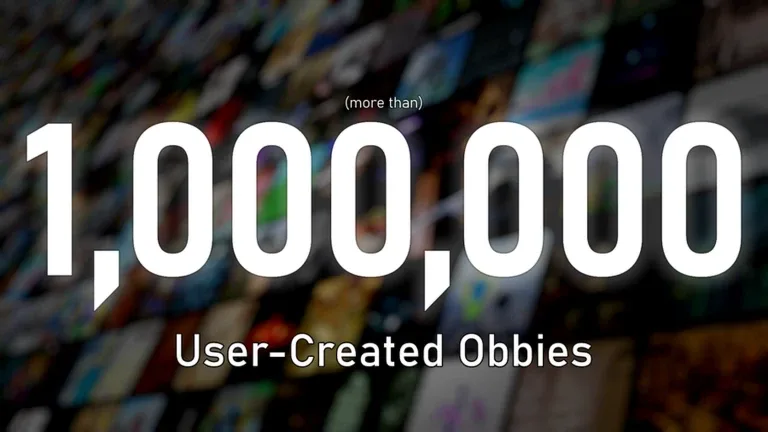 Promotional art marking one million user-created obbies
